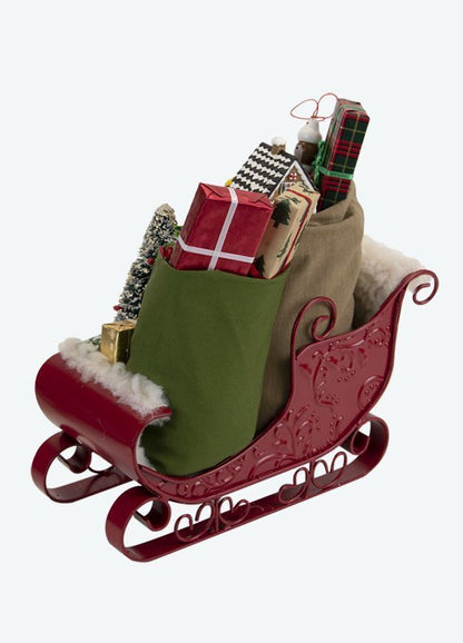 Colonial Byers Choice Christmas Santa Sled Sleigh Toys 3809 Authorized Dealer - The Primitive Pineapple Collection