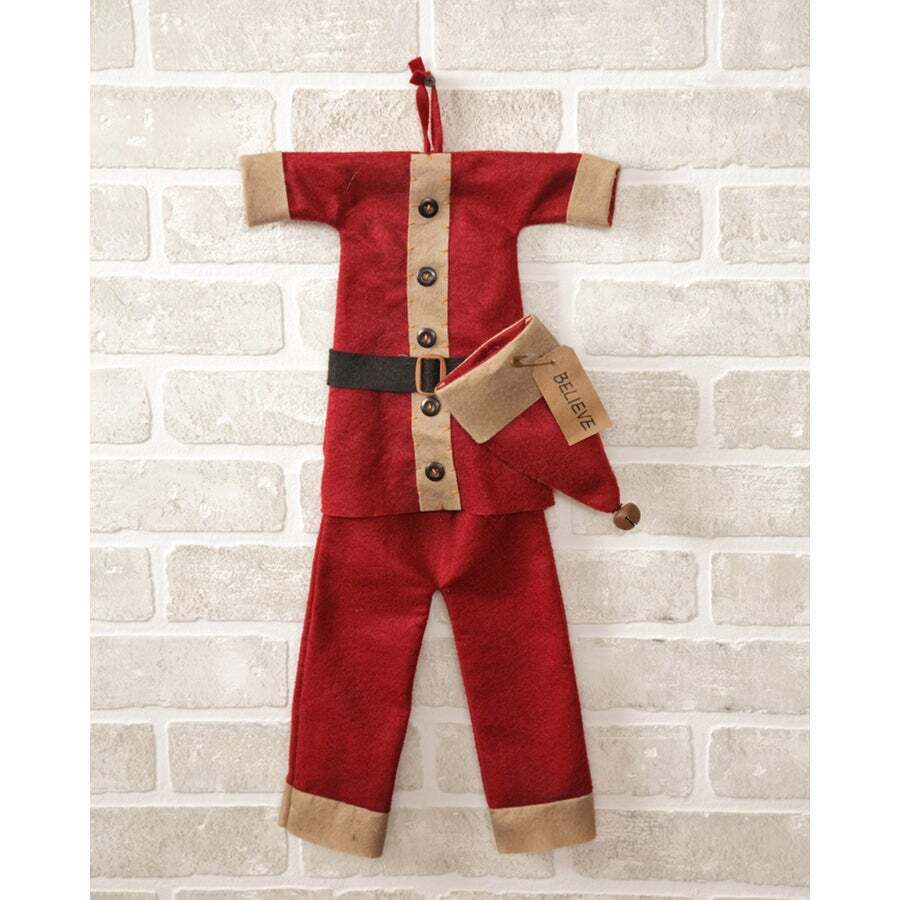 Primitive Santa Suit Vintage Look Holiday/Christmas w/ Tag 22" - The Primitive Pineapple Collection