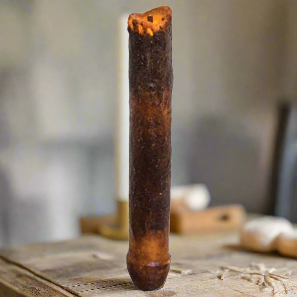 Primitive 6" LED TIMER Primitive Drip Candle Burnt Mustard Country/Farmhouse - The Primitive Pineapple Collection