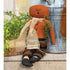 Primitive Country Halloween Rustic Fabric 14" Brown and Gray Burlap Pumpkin Man - The Primitive Pineapple Collection
