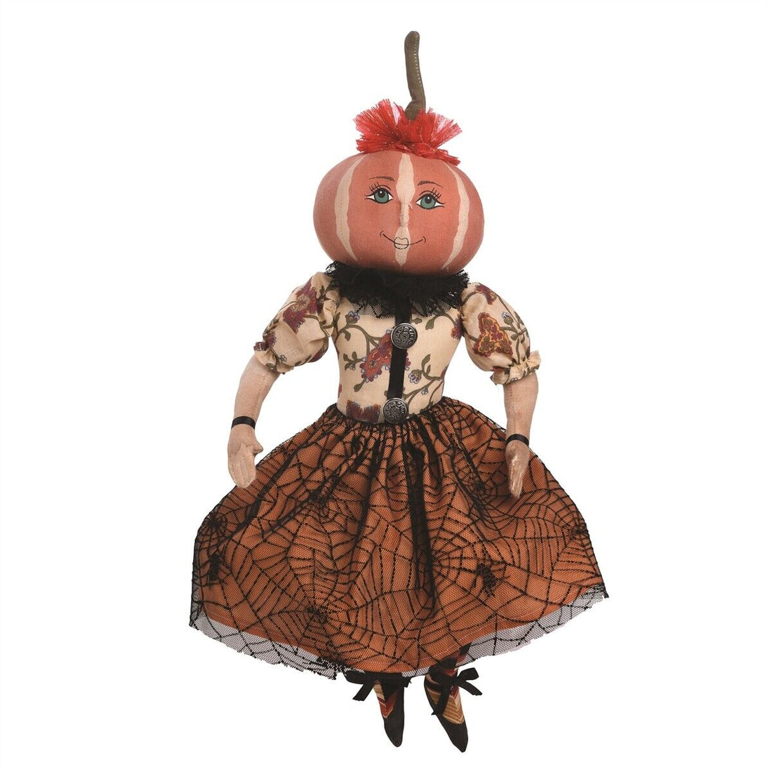 Halloween Fall Folk Art Joe Spencer Penelope Pumpkin Head Girl - The Primitive Pineapple Collection