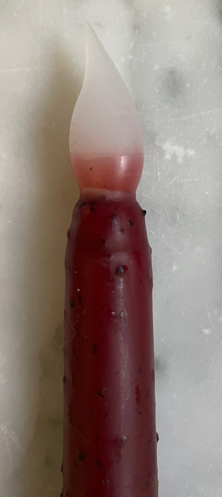 Primitive/Country 11&quot; Ol Cranberry Timer Taper Candle - The Primitive Pineapple Collection