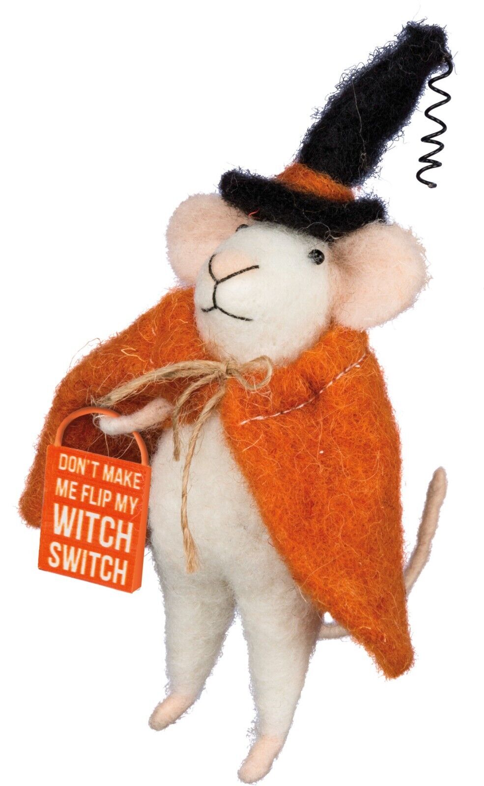 Primitive/Country Halloween Felt Mouse Witch Switch Mouse ornament - The Primitive Pineapple Collection