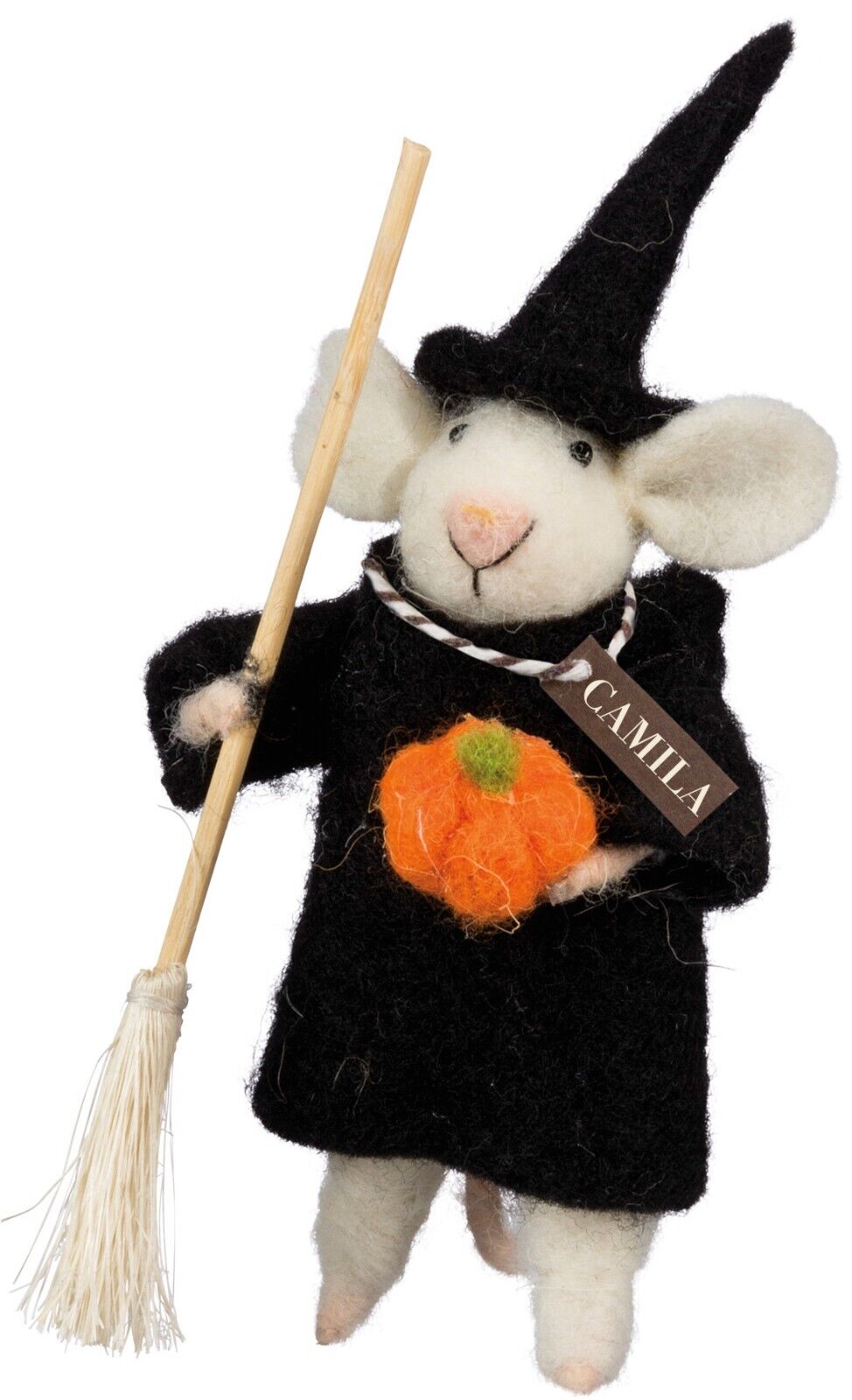 Primitive/Country Halloween Felt Mouse Witchy Mouse ornament - The Primitive Pineapple Collection