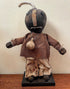 Primitive Folk Art Davey Pumpkin Boy Doll on Stand 15" w/ JOL Gourd - The Primitive Pineapple Collection