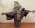 Extreme Primitive Fall Halloween Willie Scarecrow Doll in Can w/ Crow 13" - The Primitive Pineapple Collection