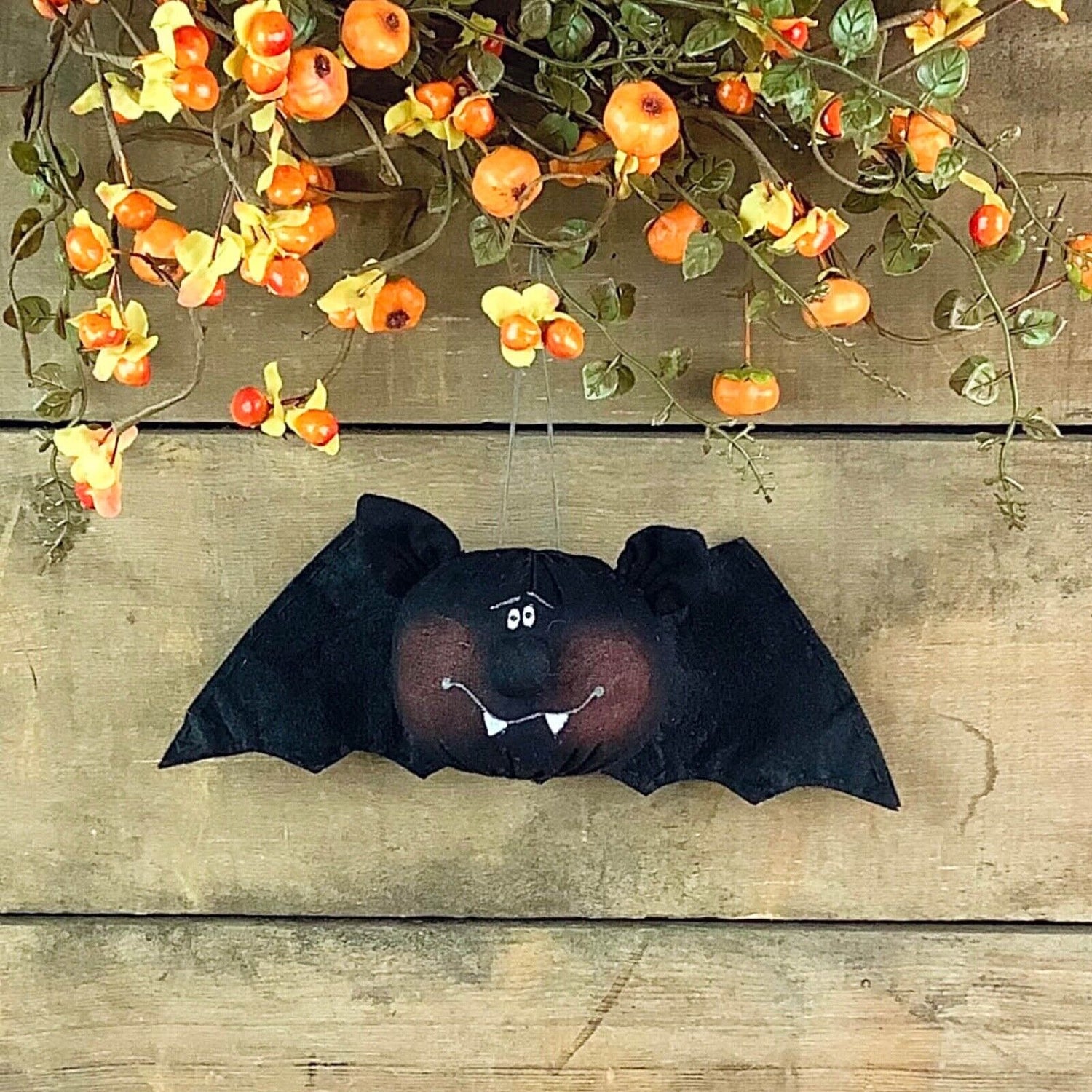 Honey and Me Halloween Fang The Groovy Bat Ornament F22195 - The Primitive Pineapple Collection