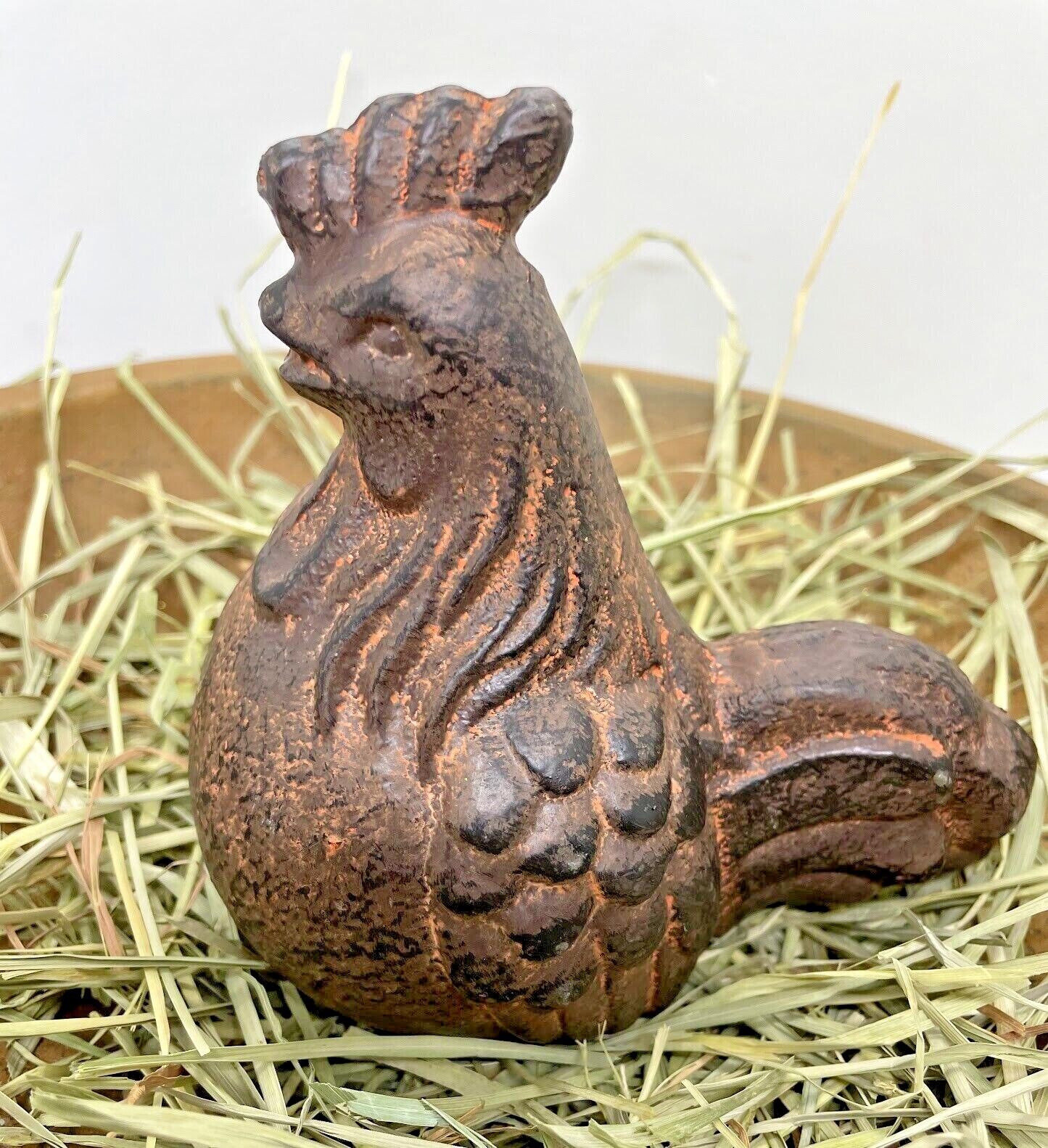 Primitive Country Cast iron Chicken 5&quot; - The Primitive Pineapple Collection