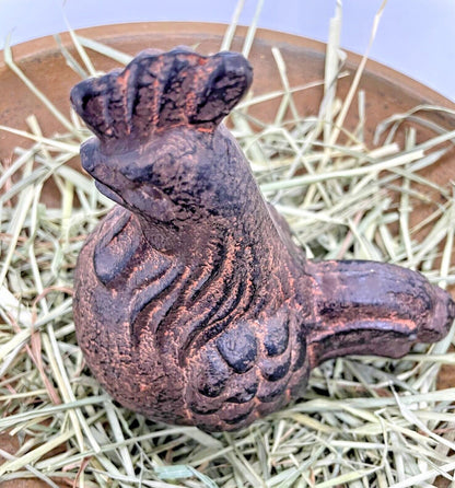 Primitive Country Cast iron Chicken 5&quot; - The Primitive Pineapple Collection
