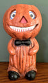 Primitive/Country Halloween Fall Jack O Lantern Pumpkin Boy 12.5" Ragon House - The Primitive Pineapple Collection