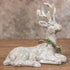 Christmas RESTING DEER W/ WREATH 6.5" Vintage/Retro Look Ragon House - The Primitive Pineapple Collection