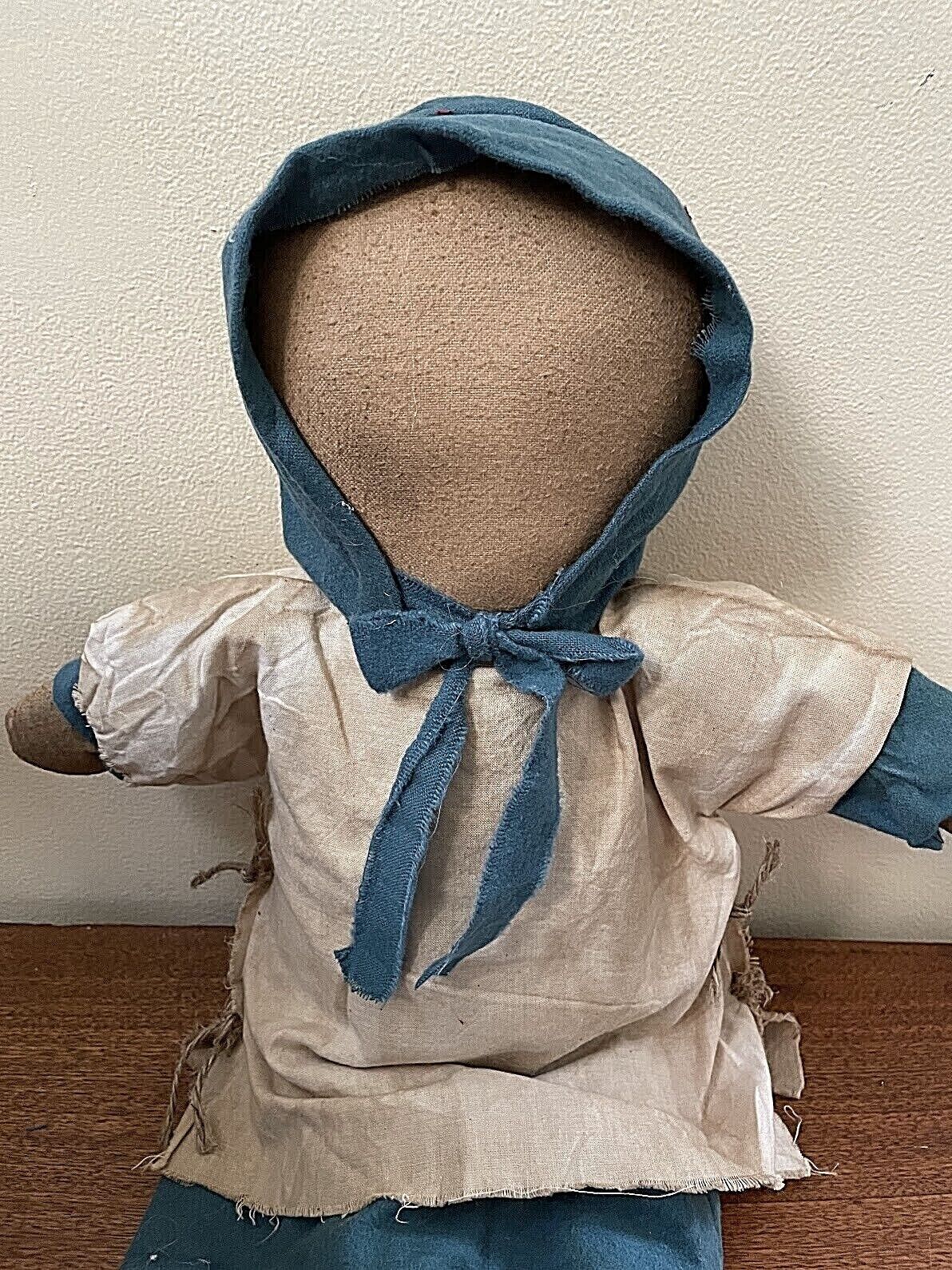 Primitive Handcrafted Folk Art 10&quot; Amish Doll - The Primitive Pineapple Collection