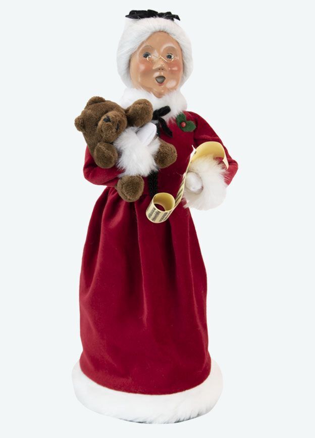 Primitive Colonial Byers Choice Christmas Red Velvet Mrs Claus 3121G - The Primitive Pineapple Collection