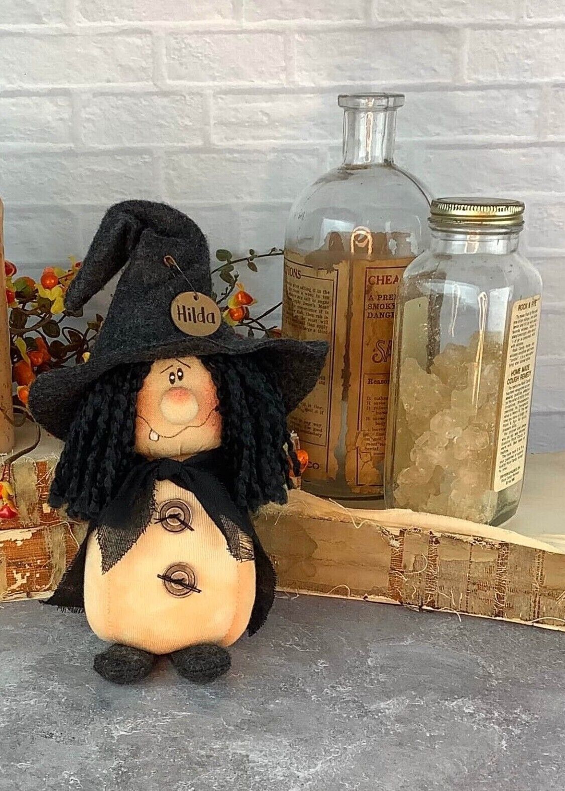 Honey and Me Halloween Hilda the Witch Doll F22132 - The Primitive Pineapple Collection