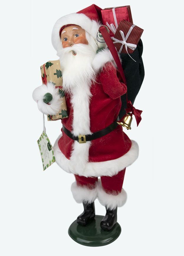 Byers Choice Carolers Christmas Classic Message Santa w/ Gifts ZBC79 - The Primitive Pineapple Collection