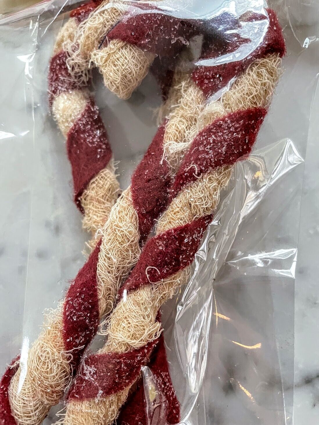Primitive/Farmhouse Christmas Handcrafted 3pc Candy Canes - The Primitive Pineapple Collection