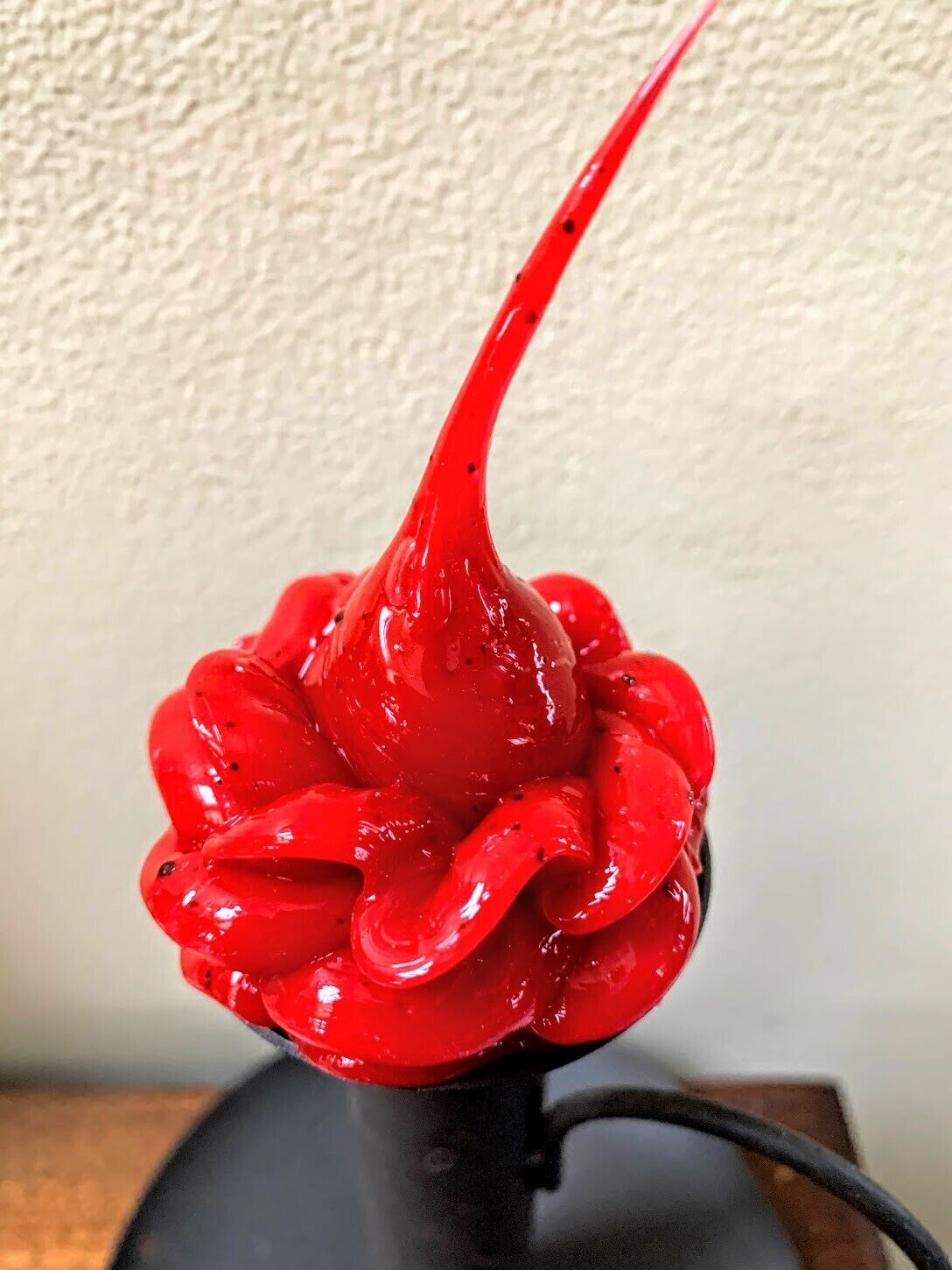 Primitive/farmhouse 4 watt prim Red Rose bulb silicone bulb Hand Sculpted - The Primitive Pineapple Collection
