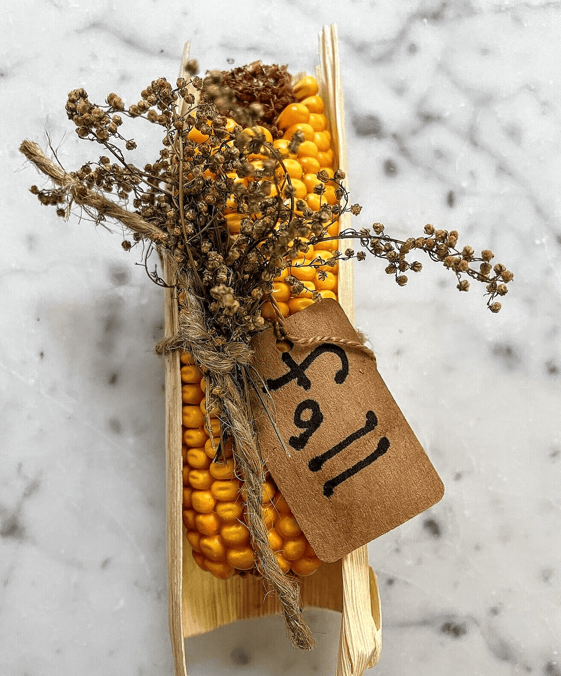 Primitive Fall Small Dried Corn Cob Sweet Annie Bowl Filler Farmhouse - The Primitive Pineapple Collection
