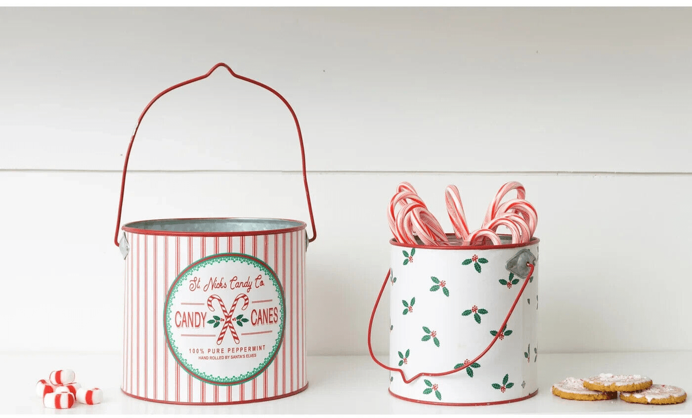 Primitive Christmas 2pc St Nick Candy Company Holiday Tins - The Primitive Pineapple Collection