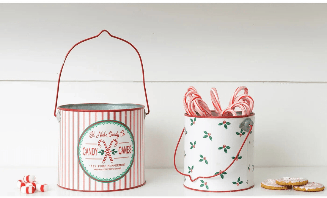 Primitive Christmas 2pc St Nick Candy Company Holiday Tins - The Primitive Pineapple Collection