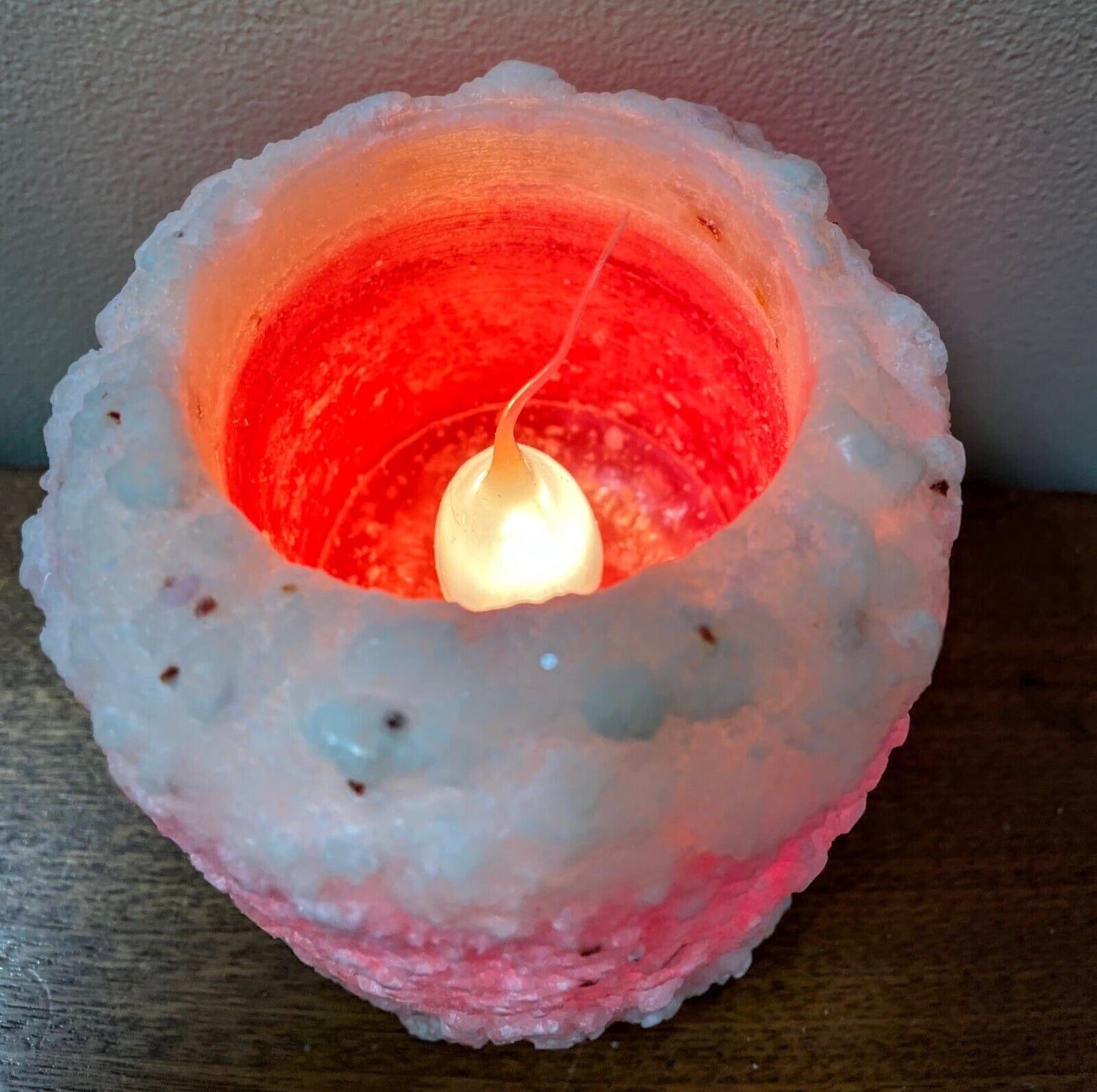 Primitive/Country Handcrafted Electric Hearth Merry Mint Candle 5&quot; x 4’5&quot; - The Primitive Pineapple Collection