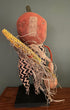 Primitive Folk Art Halloween 17" Orange Peter Pumpkin Boy on stand Dried Gourd - The Primitive Pineapple Collection