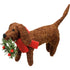 Primitive Felt Dachshund Dog Christmas Wreath Holiday Ornament - The Primitive Pineapple Collection