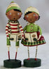 Primitive Folk Art Lori Mitchell Curbie & Coco Caroling Kids 2pc 13339 - The Primitive Pineapple Collection