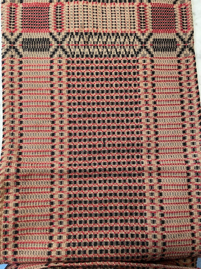 Primitive Edgefield Cranberry, Black, Tan Christmas 14&quot; x 32&quot; Runner Farmhouse - The Primitive Pineapple Collection