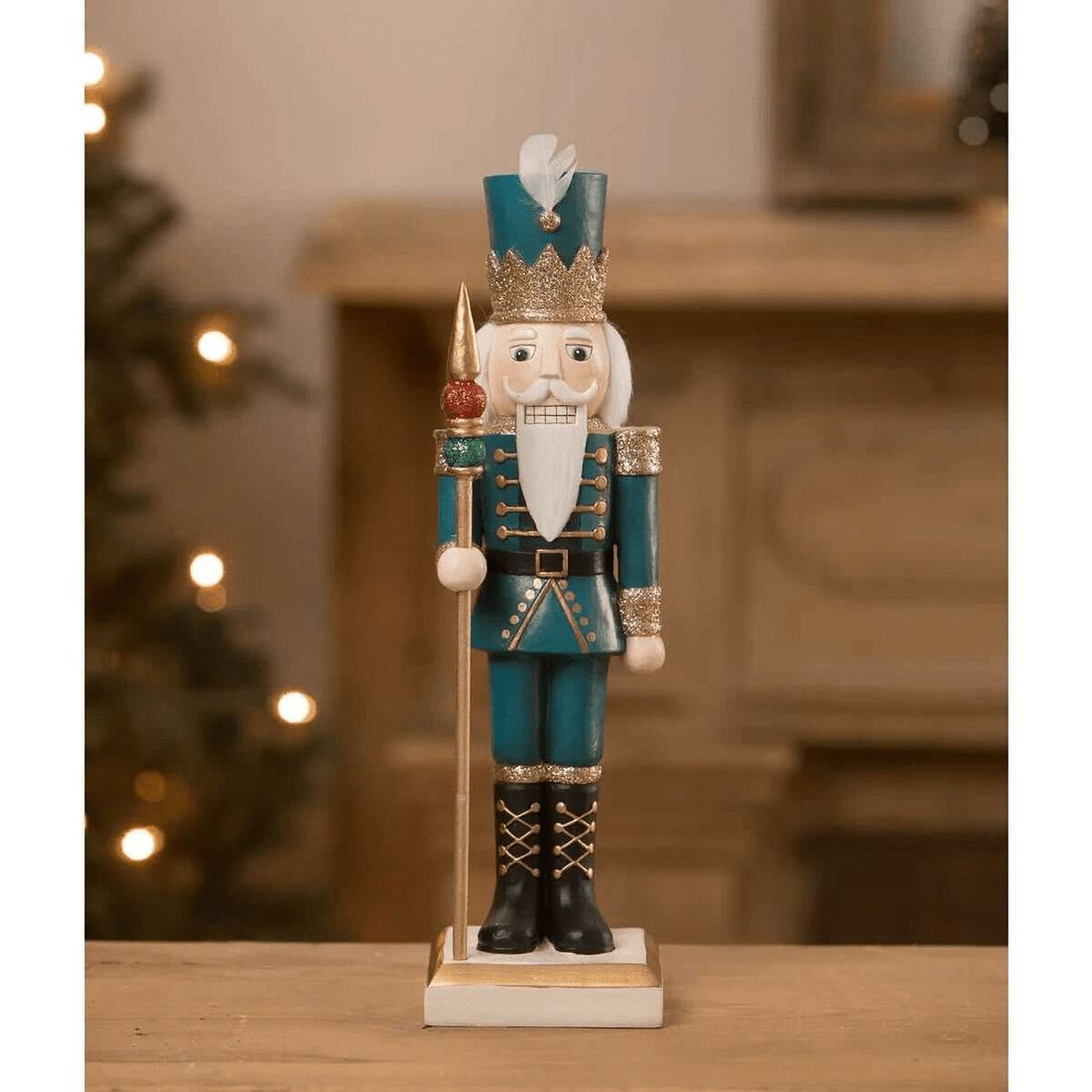 Bethany Lowe 13" Christmas Sapphire Nutcracker TD1150 - The Primitive Pineapple Collection