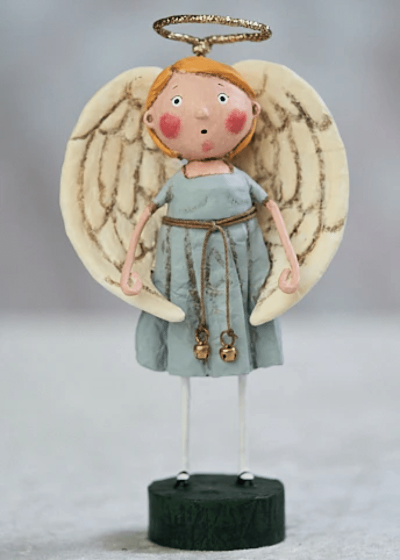 Christmas Folk Art Lori Mitchell Christmas Angel Figurine 13328 - The Primitive Pineapple Collection