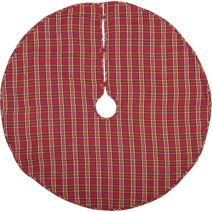 Christmas Holiday Plaid Galway Tree Skirt 48&quot; - The Primitive Pineapple Collection