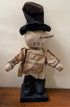 Primitive Christmas Handmade Icicle Snowman Doll on Stand 17" Carrot Nose - The Primitive Pineapple Collection