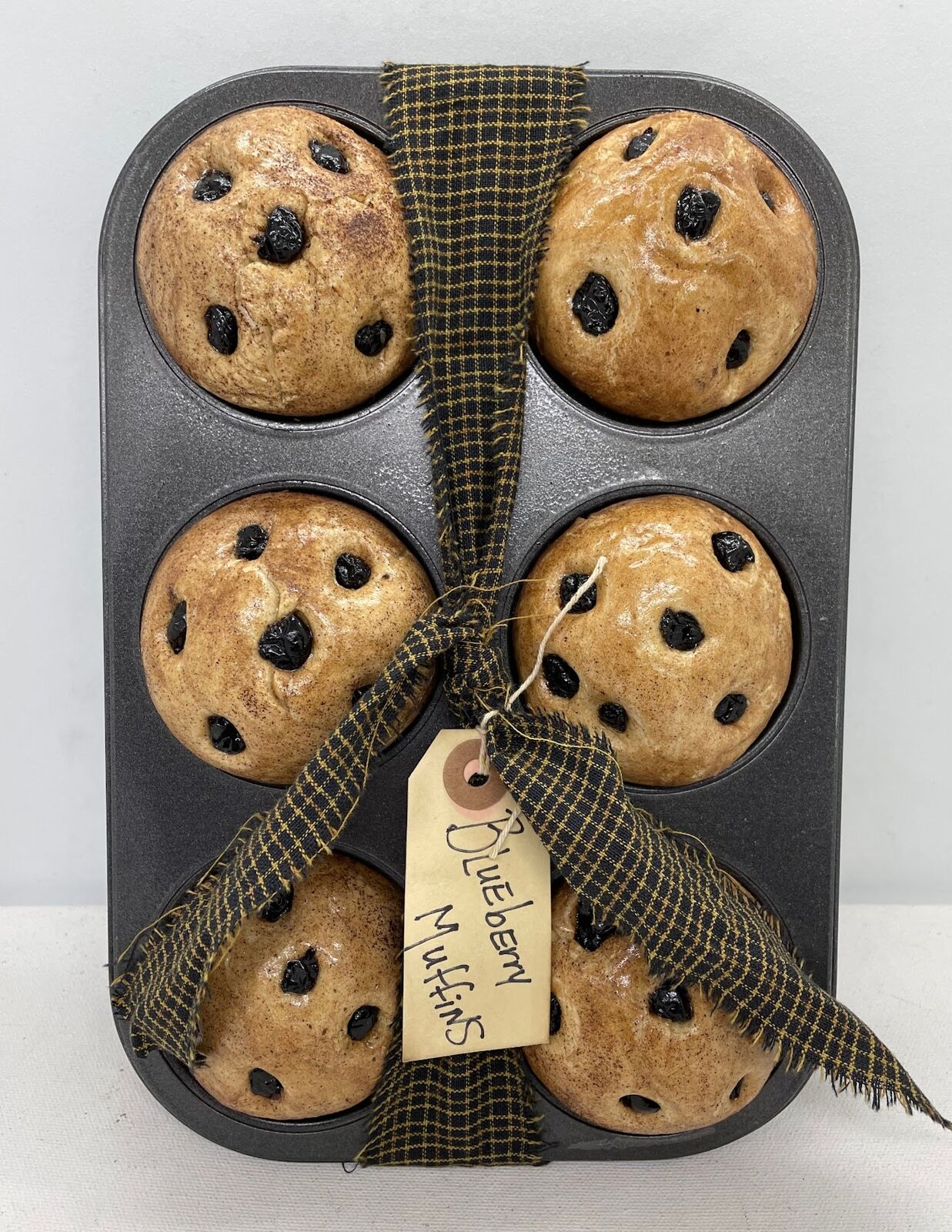Primitive Farmhouse Faux Blueberry Muffin Tin Scented - The Primitive Pineapple Collection