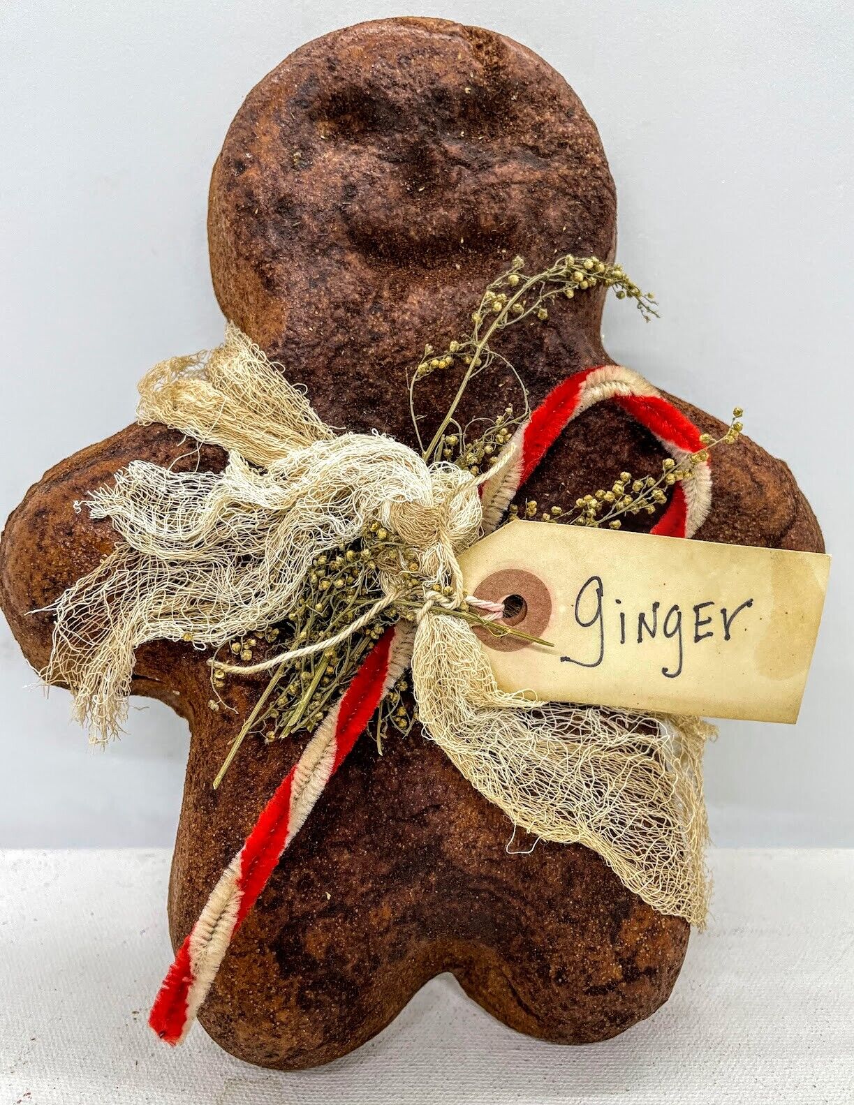 Primitive ChristmasGingerbread Shaped Pantry Cake Cheesecloth choice of Scent - The Primitive Pineapple Collection
