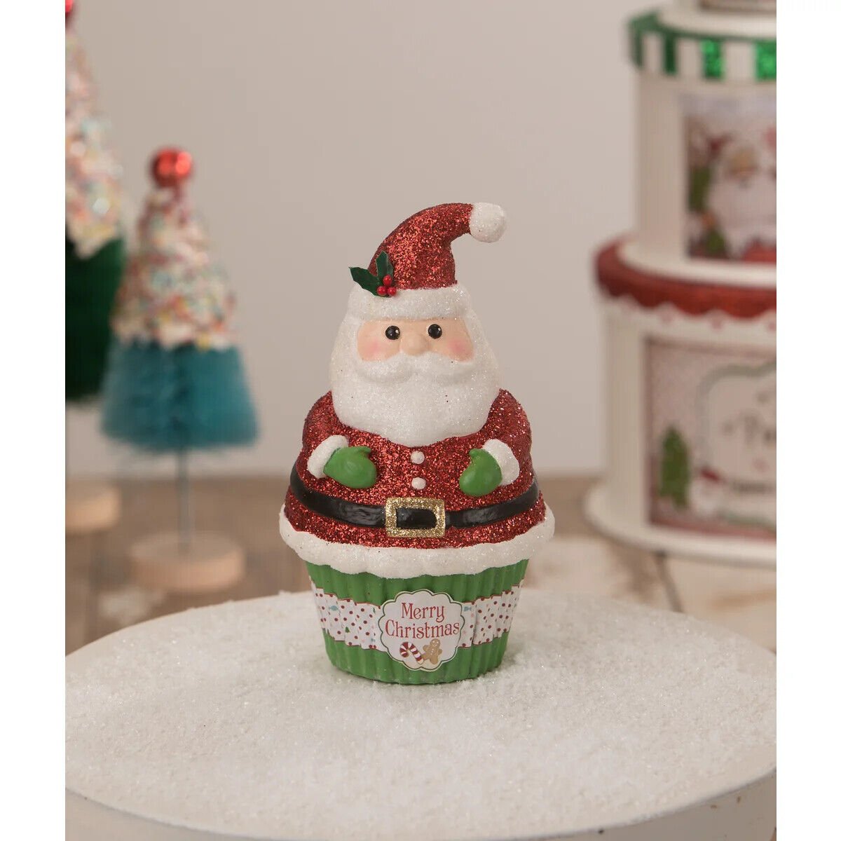 Bethany Lowe Christmas Santa Claus Cupcake Container TL1363 - The Primitive Pineapple Collection