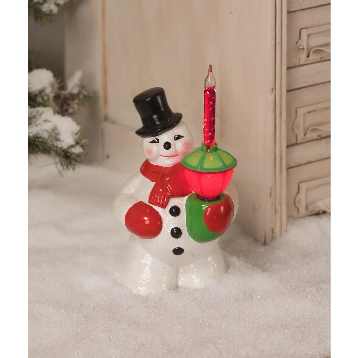 Bethany Lowe Christmas Retro Look Electric Snowman Bubble Light LG9866 - The Primitive Pineapple Collection