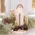 Ragon House 10" White Belsnickle Santa w/Tinsel and Bottle Brush Christmas Trees - The Primitive Pineapple Collection