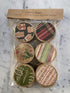 Primitive Folk Art Holiday 3" Christmas Pantry Box Ornaments 6pc set - The Primitive Pineapple Collection