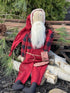 Primitive Christmas Santa w/ Stocking Rag Doll 19" - The Primitive Pineapple Collection