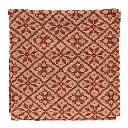 Primitive Christmas Rose Red Long 56&quot; Runner Textile Farmhouse - The Primitive Pineapple Collection