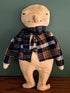 Primitive Handcrafted 12" Snowman in Winter Coat/ Scarf Rusty Bells - The Primitive Pineapple Collection