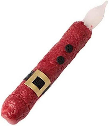 Primitive/Country 6.5&quot; Santa Red Taper Candle 6hr Timer - The Primitive Pineapple Collection