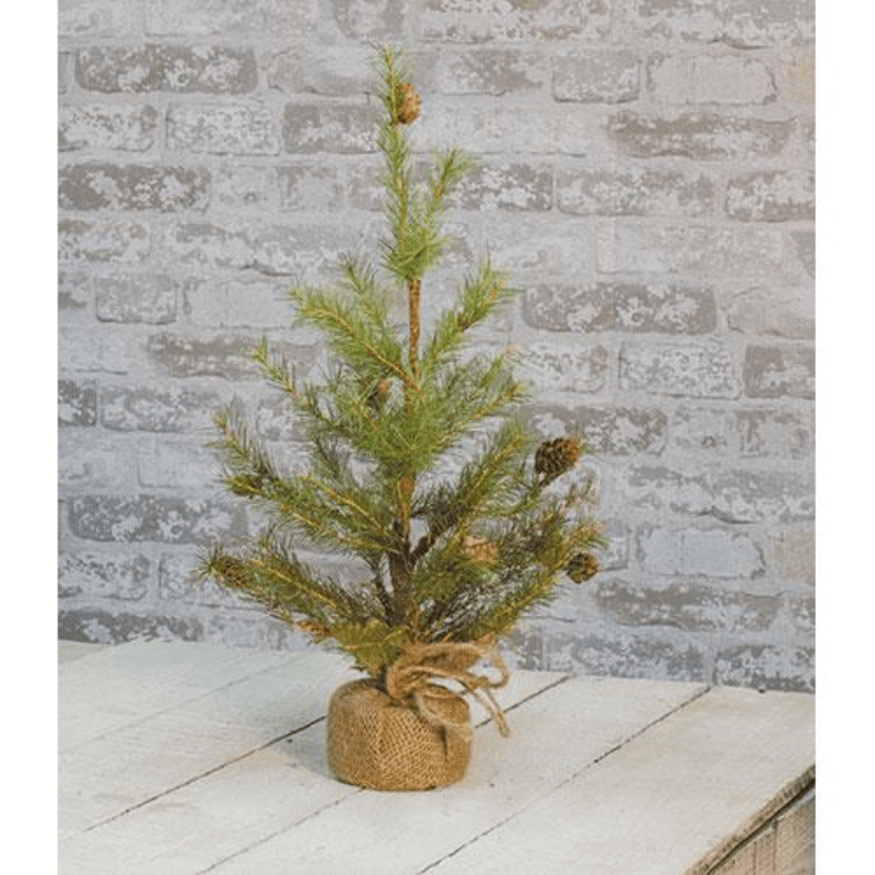 Primitive Farmhouse Christmas Pine Tree w/ Pinecones 18&quot; - The Primitive Pineapple Collection