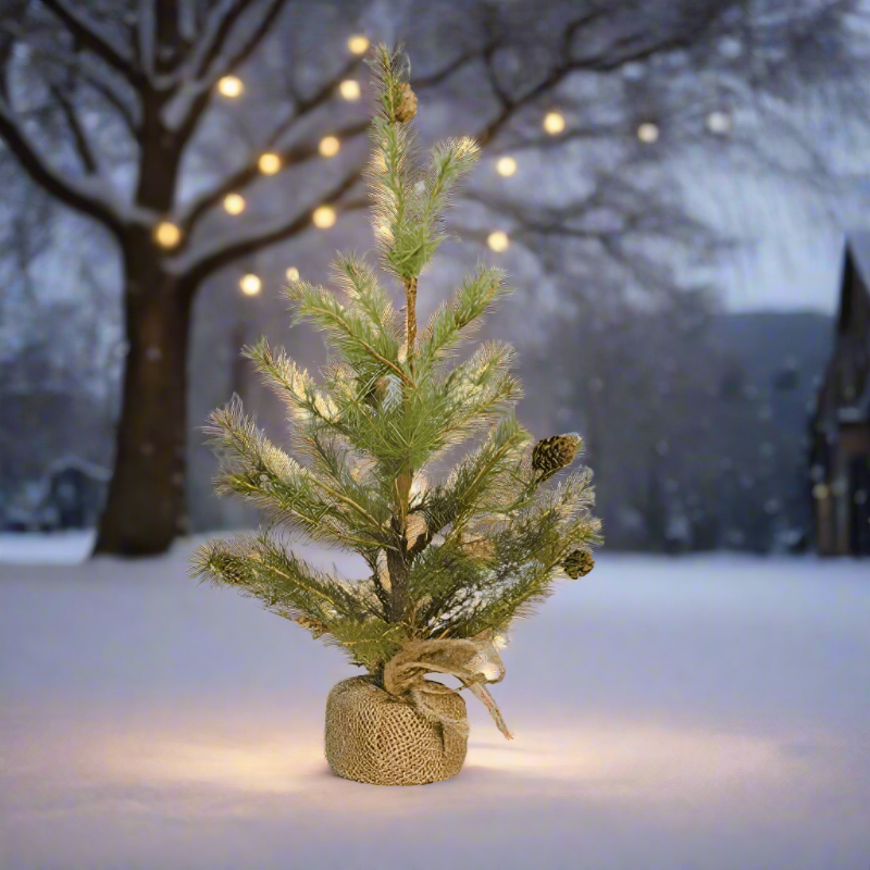 Primitive Farmhouse Christmas Pine Tree w/ Pinecones 18&quot; - The Primitive Pineapple Collection