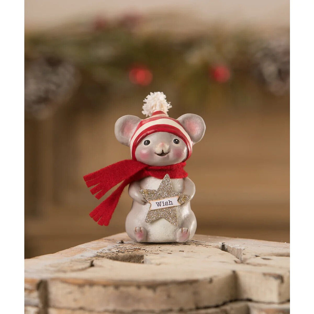 Bethany Lowe Christmas Starlight The Christmas Mouse MA1068 - The Primitive Pineapple Collection