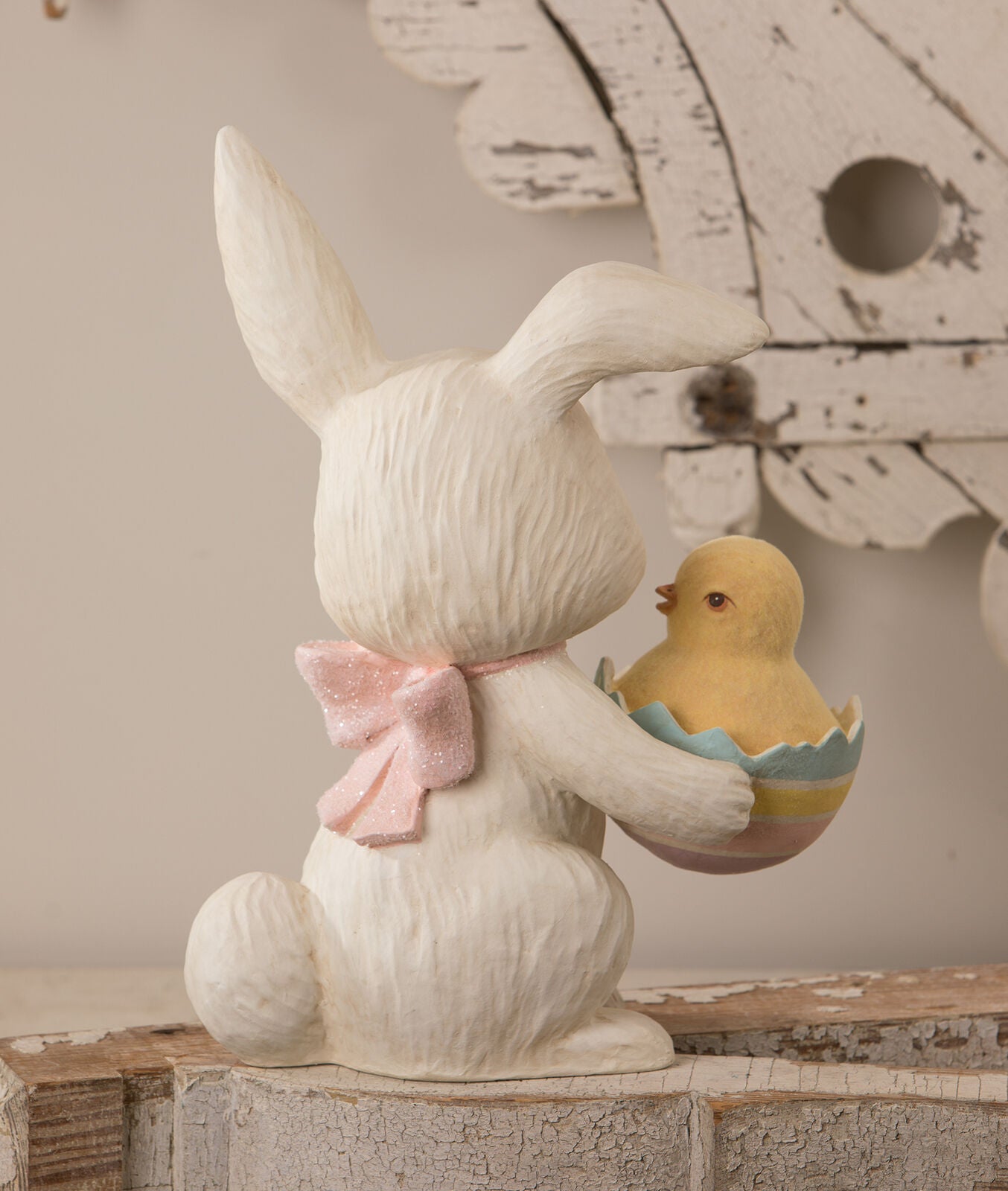 Bethany Lowe Spring Easter Large Easter Egg Surprise Bunny TJ1306 - The Primitive Pineapple Collection