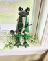 Primitive Farmhouse Recycled Metal Frog w/ Shovel 10" - The Primitive Pineapple Collection