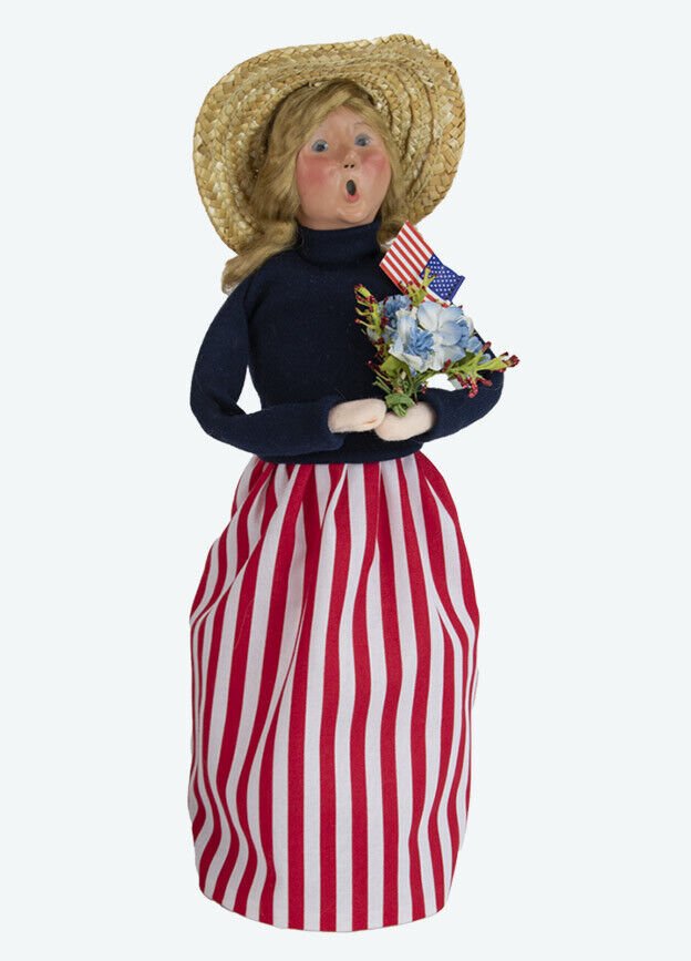 Byers Choice Carolers American Flag Patriotic Woman 2023 New - The Primitive Pineapple Collection