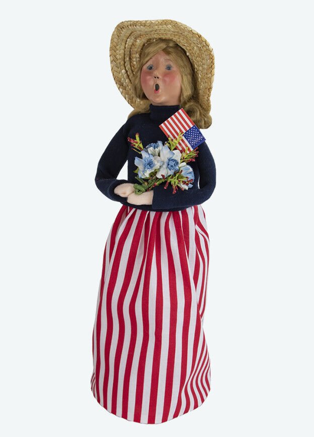 Byers Choice Carolers American Flag Patriotic Woman 2023 New - The Primitive Pineapple Collection
